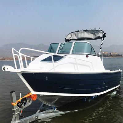 China 18ft aluminum press cuddy cabin boat with outboard motor for sale