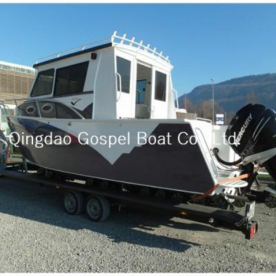 China Aluminum Deep V Hull Luxury Aluminum Boats With Enclosed Cabin For Family Relaxing for sale