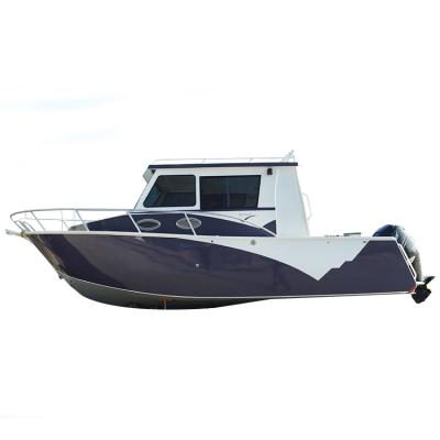 China Gospel 25ft/7.5m Aluminum Lifestyle Fishing Boat Aluminum Family Yacht For Sale for sale