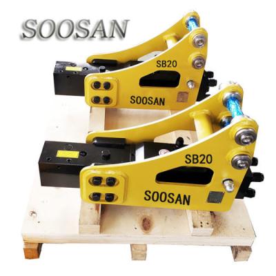 China Hydraulic Construction Hammer Rock Breaker Hammer for Mini Excavator Skid Steer Jack Soosan Sb20 Hammer for Mini Excavator for sale