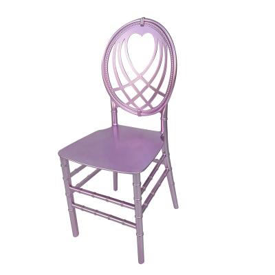 China Modern Wholesale Purple PP Resin Acrylic Chivalry Chair Chairs Wedding Gold For Event Used for sale