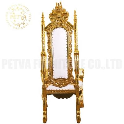 China Modern Luxury High Back Gold King Throne Chair Royal Silver and White Throne Chairs Chairs Furniture Bridal Wedding for sale