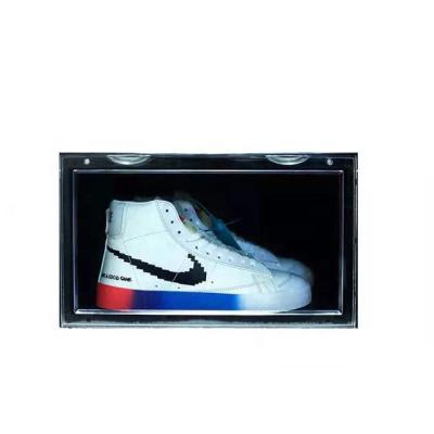 China Plastic Shoe Storage Box Drawer Sports Shoe Storage Box Shoe Box Side Open Door Open Door for sale