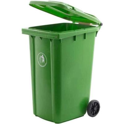 China Sustainable Large Green 240L Pedal Bin With Cover for sale