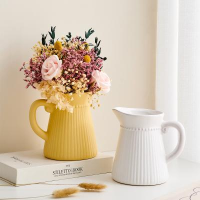 China Nordic Home Decor Art Vase Plant Ceramic Pots Wedding Centerpiece Vase Decoration Household Flower Vases for sale