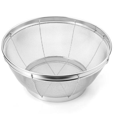 China Stainless Steel Viable Mesh Colander Sieve Over Sink Kitchen Food Flour Fruit Vegetable Drain Basket Wash Sieve for sale