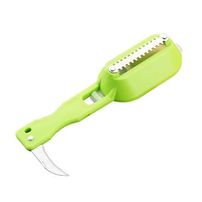 China Best Selling Viable Fish Skin Sweep Scratch Remover With Knife Scaler Graters Kitchen Tools Peeler Fish Scale Cleaning Scraper for sale