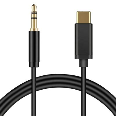 China Flexible Type C to 3.5mm Audio Aux Jack Adapter USB C Car Aux Cord Headset Speaker Aux Cable Headphone Jack Adapter for sale