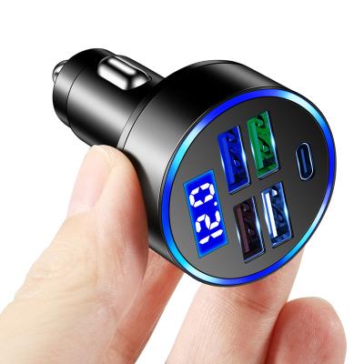 China 20W PD Car Phone Charger 4 Ports USB Car Charge PD charger in car Fast Charging For iPhone 14 13 Xiaomi Huawei Mobile Phone Charger Adapter in Car for sale