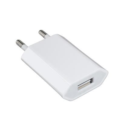 China Mobile Phone USB Adapter 5V 1A US EU Plug Wall USB Charger 5W for iPhone Phone Charger for sale