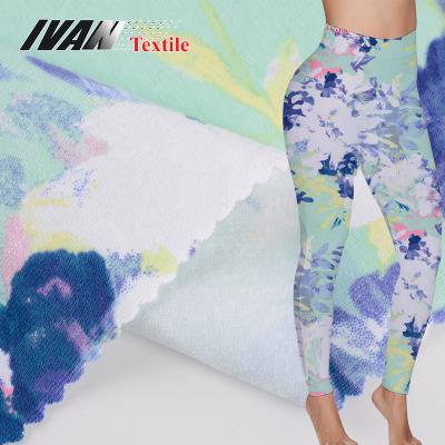 China Tear-Resistant Yoga Wear Breathable OEM ODM Knit Colorful Print Stretch Cotton Spandex Fabric For Leggings for sale