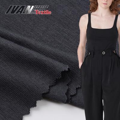 China Classic Black Plain Custom Stretch 40S Stretch Knitted Soft Rayon Spandex Fabric For Garment for sale