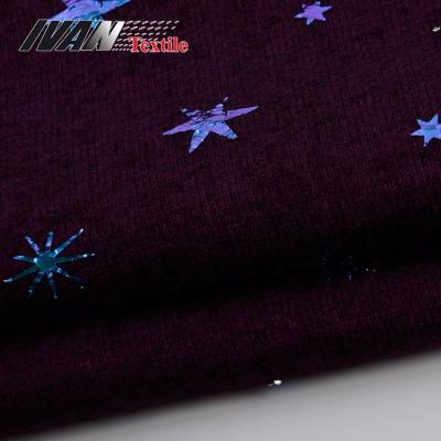 China Wholesale Heavy Star Tear-Resistant Knit Spandex Polyester Flannel DTY Tear-Resistant Fabric With Foil for sale