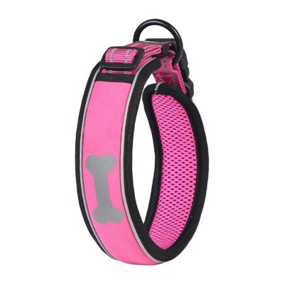 China Manufacturer Padded Custom Pet Supplies Cat Collar With Reflective Pet Collar Strap and Printing for sale