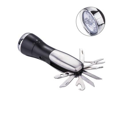 China New 8-in-1 Emergency Tools Multi Light 4+1 Multi Light Tools LED Pocket Customized Outdoor Torch Flashlight for sale