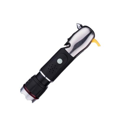 China Camping Amazon Pocket Customized Multi Tools Zoomable High Power Military Alarm Multifunctional Auto Emergency Tools Flashlight Camping for sale