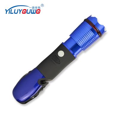 China Zoom Fire Pit Safety Hammer Camping Multi Tools Torch Mobile Phone Charging Rechargeable LED Tools Flashlight for sale