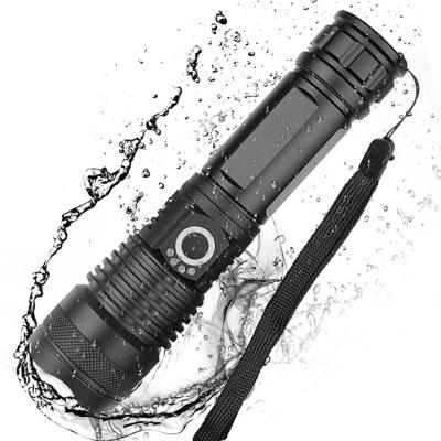 China New Powerful Waterproof XHP50 Emergency Torch Light Super Bright Zoomable USB LED Rechargeable Tactical Flashlight for sale