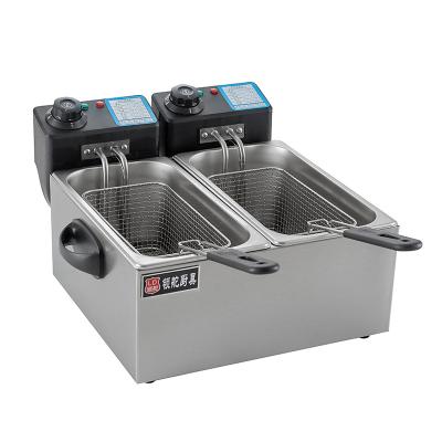 China Grows commercial electric fast food restaurant snack bar stainless steel special fryer LD-EH4L*2 for sale