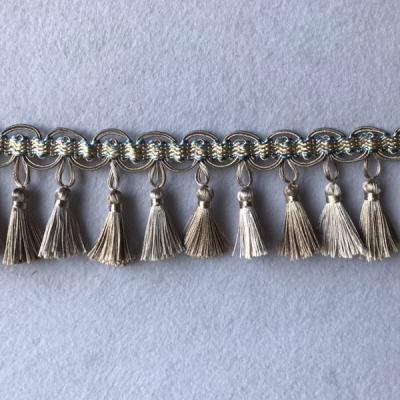 China Curtain Wholesale 8cm Decorative Tassel Fringe For Curtain for sale