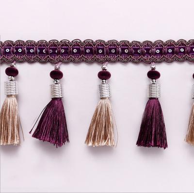 China Decorative Wholesale Curtain Fashion Tassel Fringe For Curtain for sale