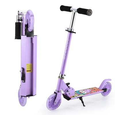 China Children Balance New Aluminum Alloy Children's Training Scooter Large Foldable Scooter Two-wheel Scooter Multicolor Pedal for sale