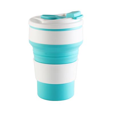 China Portable Outdoor Telescopic Coffee Cup Silicone Water Cup Sustainable Foldable Travel Business Drop-Resistant High Temperature Resistant for sale