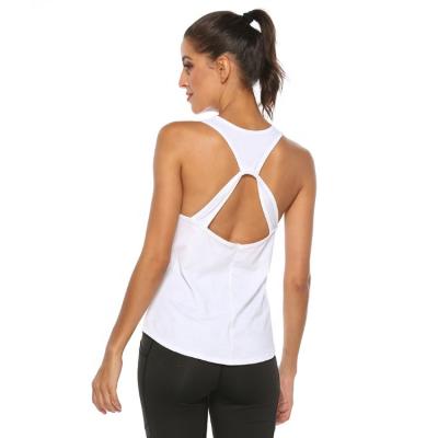 China QUICK DRY Workout Women Gym Yoga Tank Top Framing Running Muscle Tank Sport Exercise Yoga Tops Shirts Gym Clothes for sale