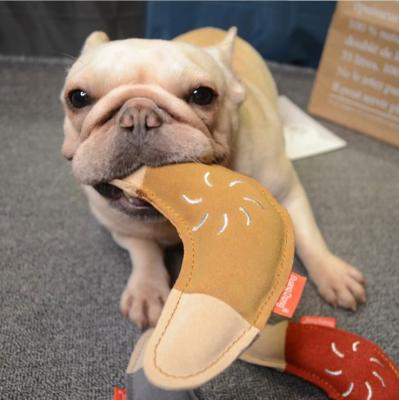 China Cheap Bulk Natural Leather Chew Bone Eco-Friendly Stored Interactive Dog Toys Super Strong Durable Bite-Resistant For Dog for sale