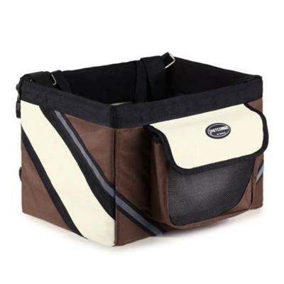 China Stable Building Bicycle Handlebar Basket Bicycle Front Bag Box Pet Bicycle Basket for sale