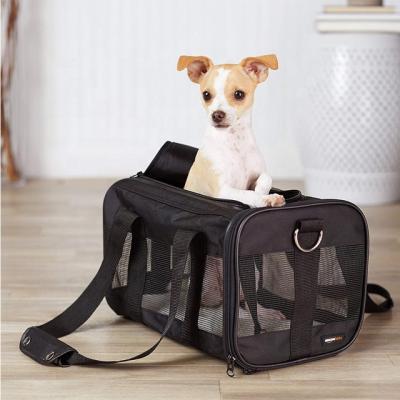 China Airline Travel Approved Luxury Pet Cat and Dog Viable Small Carry Bag Carriers Cages Kennel Box Crate Home Backpacks for sale