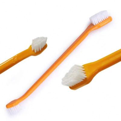 China Pet Stocked Toothbrush Set Hot Puppy Vanilla Beef Taste Finger Toothbrush Toothpaste Kit for sale