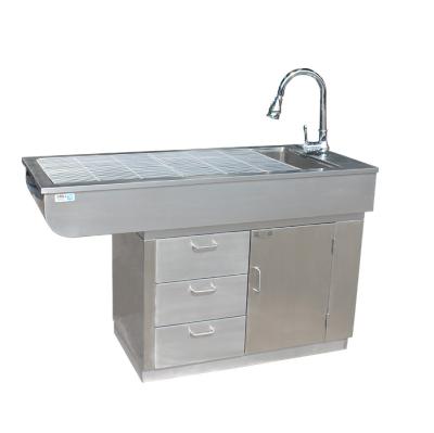 China Sustainable Veterinary Equipment Stainless Steel Pet Disposal Table For Veterinary Clinic for sale