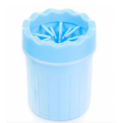 China Sustainable Portable Dirty Dog Paw Foot Cleaner Washing Cup with Silicone Brush for or Cat Small and Medium Dog Paw for sale