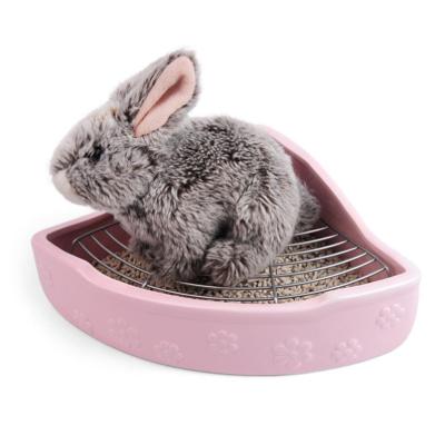 China Small Indoor and Outdoor Viable Colorful Ceramic Portable Pet Rabbit Hamster Toilet for sale