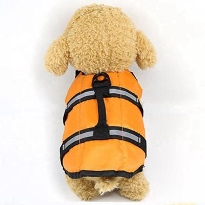 China Small Large Dog Viable Adjustable Protective Vest Reflective Buoyancy Ripstop Safety Swimming Reflective Vest for sale