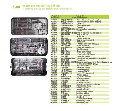 China CER anatomische Schenkelineinander greifennagel-chirurgisches Instrument-Ausrüstung zu verkaufen