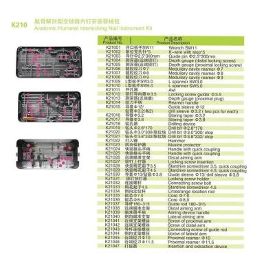 China Das anatomische Humerus-Ineinander greifen nageln chirurgischen Werkzeugkasten zu verkaufen