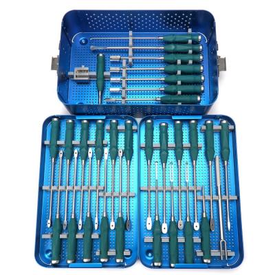 China PLIF Peek Cage Lumbar Titanium Cage Spinal Instrument Set for sale