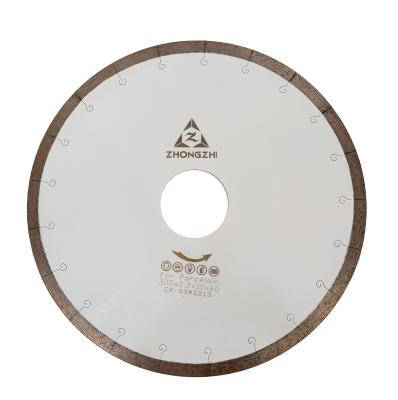 China Turbine Zhongzhi Diamond Tools 12 inch Hot Pressed Cutting Type Flat Diamond Saw Blade Slot Music Result For Porcelain Cutting for sale