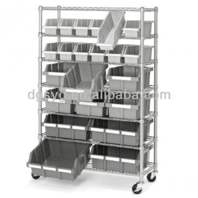 China Commercial Rolling Shelving Bin Rack Commercial Shelving Any Size Just According To Bins Size for sale