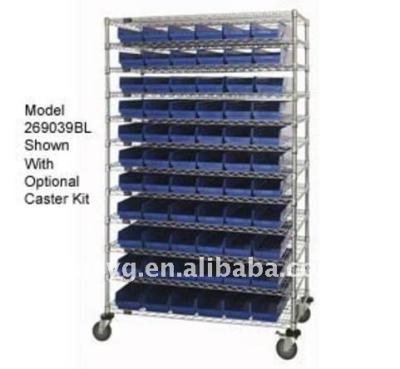 China Stainless Steel /Carbon Steel Plastic Storage Bin Rack For Warehouse-11 Year Professional Manufacturer for sale