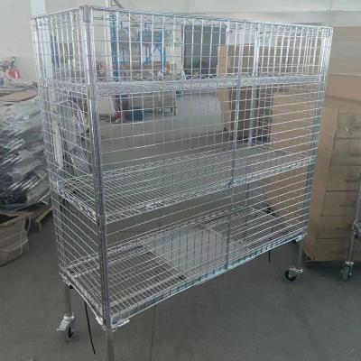 China Double Sided Movable Standard Wire Security Cage With Doors With Security Fence for sale