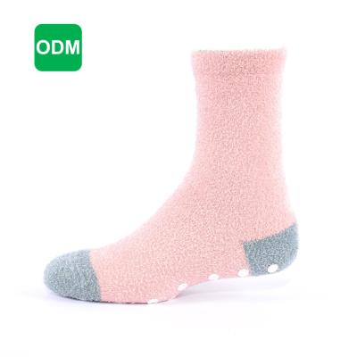 China Winter Breathable Custom Warm Cotton Long Logo Socks For Women for sale