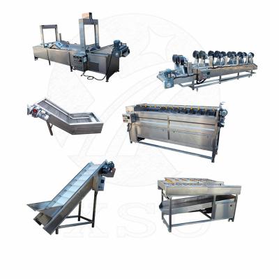 China Vegetable processing plant China Shandong Supplier Automatic Fried Potato Chips Making Equipment French Fries Production Line Price for sale