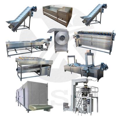 China Vegetable processing plant High Cost Performance Industry 1000kg/h Frozen French Fries Processing Production Line for sale