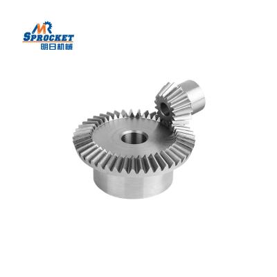 China Excavator Helical Harvester Worm Screw Ring Spiral Forged Bevel Spur Straight Hypoid Differential Steering Spline Plastic Nylon Bevel Gear for sale