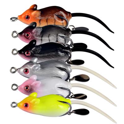 China Wholesale Promotion Factory Price Realistic Soft Silicone Frog 5.5cm/10.5g Artificial Mouse Fishing Lures for sale