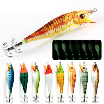 China Custom Luminous ABS Plastic Wholesales Calamari 10g/70mm Saltwater Lure Deep Sea Jigging Fishing Lures for sale