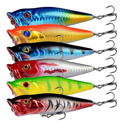 China ABS Wholesales Custom 9.5cm 12g Satwater Plastic Baits Carp Hard Lures Bass Plastic Topwater Popper Fishing Lures for sale